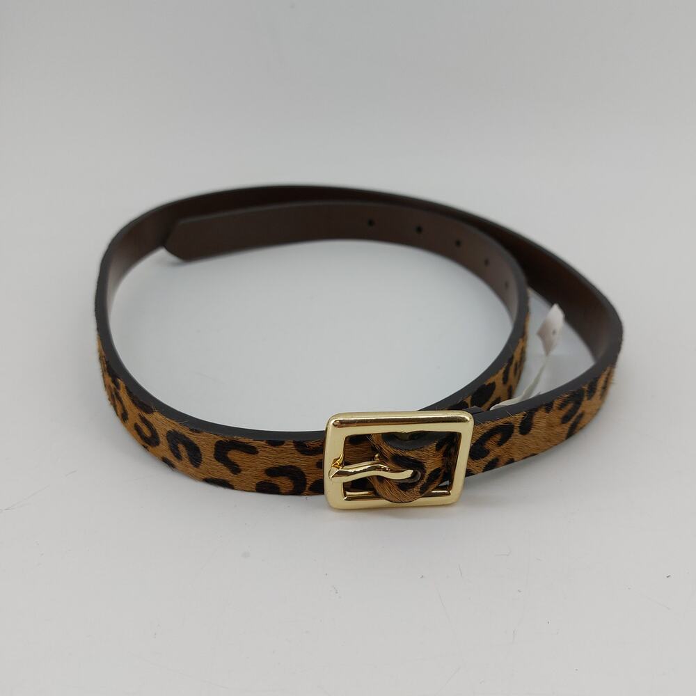 Liz Claiborne Womens Small Leopard Cheetah Fur Leather - Picture 2 of 8